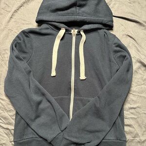 Reflex Women's Navy Blue Hoodie with Cream Drawstrings